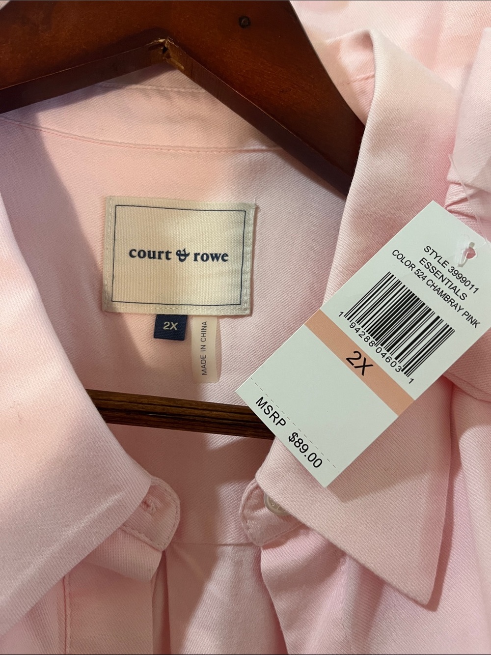COURT & ROWE Chambray Pink Blazer Jacket